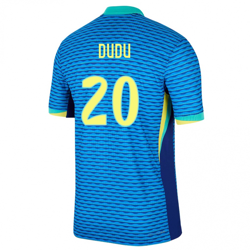 Niño Fútbol Camiseta Brasil Dudu #20 Azul 2ª Equipación 24-26