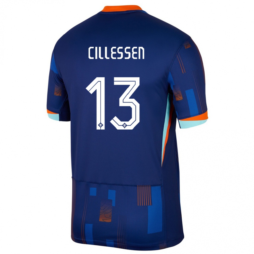 Niño Fútbol Camiseta Países Bajos Jasper Cillessen #13 Azul 2ª Equipación 24-26