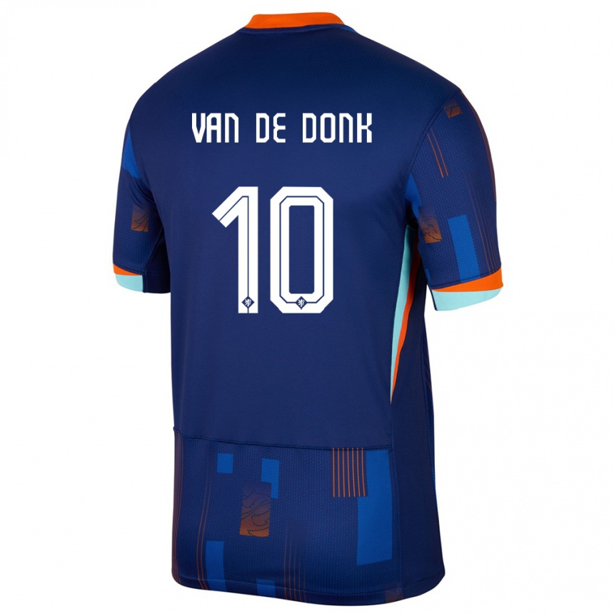 Niño Fútbol Camiseta Países Bajos Danielle Van De Donk #10 Azul 2ª Equipación 24-26