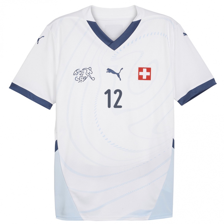 Niño Fútbol Camiseta Suiza Livia Peng #12 Blanco 2ª Equipación 24-26