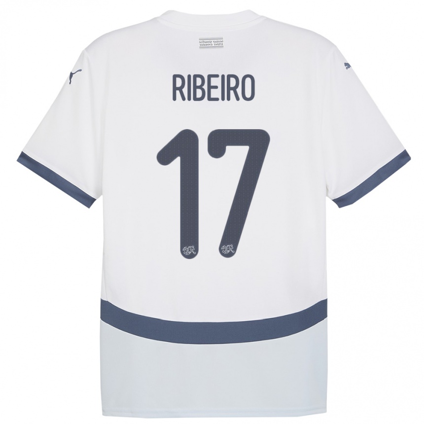 Niño Fútbol Camiseta Suiza Joel Ribeiro #17 Blanco 2ª Equipación 24-26