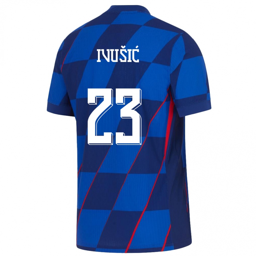 Niño Fútbol Camiseta Croacia Ivica Ivusic #23 Azul 2ª Equipación 24-26