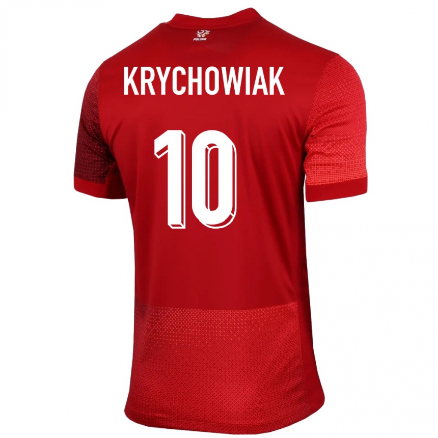 Niño Fútbol Camiseta Polonia Grzegorz Krychowiak #10 Rojo 2ª Equipación 24-26