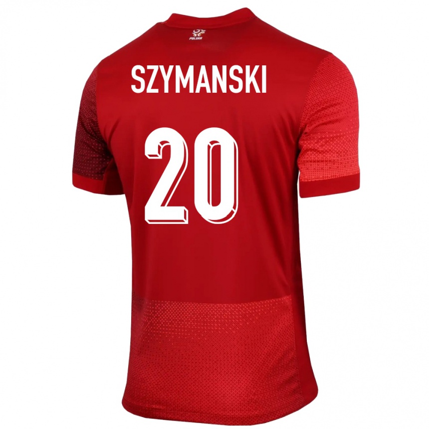 Niño Fútbol Camiseta Polonia Sebastian Szymanski #20 Rojo 2ª Equipación 24-26