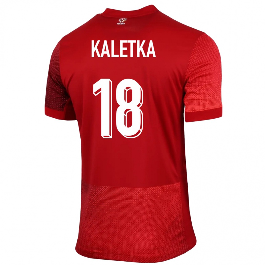 Niño Fútbol Camiseta Polonia Nikol Kaletka #18 Rojo 2ª Equipación 24-26