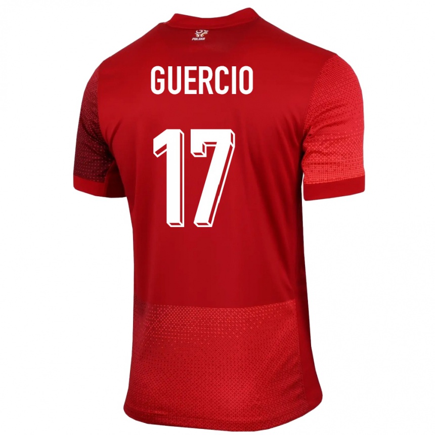 Niño Fútbol Camiseta Polonia Tomasso Guercio #17 Rojo 2ª Equipación 24-26