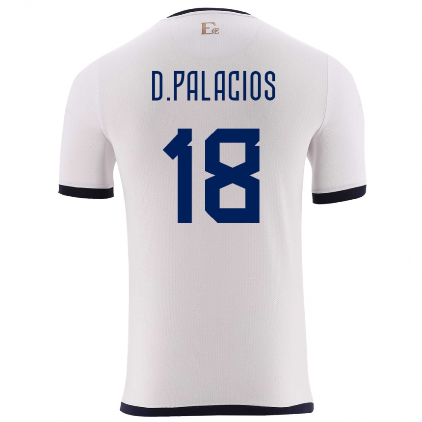 Niño Fútbol Camiseta Ecuador Diego Palacios #18 Blanco 2ª Equipación 24-26