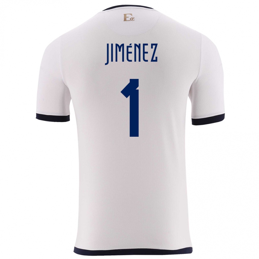 Niño Fútbol Camiseta Ecuador Tony Jimenez #1 Blanco 2ª Equipación 24-26