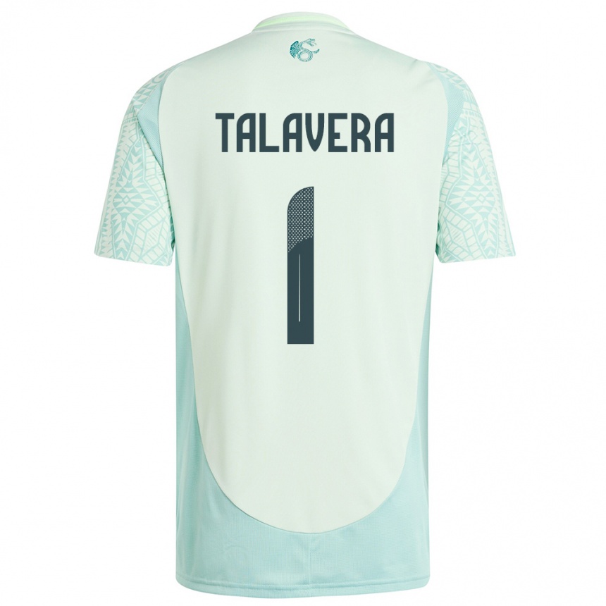 Niño Fútbol Camiseta México Alfredo Talavera #1 Lino Verde 2ª Equipación 24-26