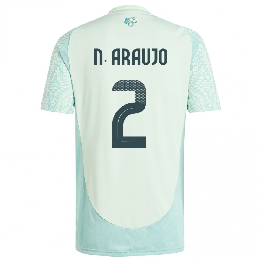 Niño Fútbol Camiseta México Nestor Araujo #2 Lino Verde 2ª Equipación 24-26