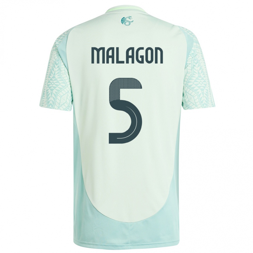 Niño Fútbol Camiseta México Luis Malagon #5 Lino Verde 2ª Equipación 24-26