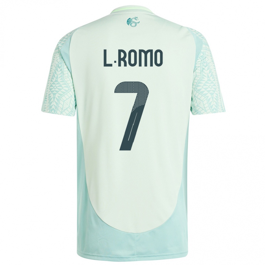 Niño Fútbol Camiseta México Luis Romo #7 Lino Verde 2ª Equipación 24-26