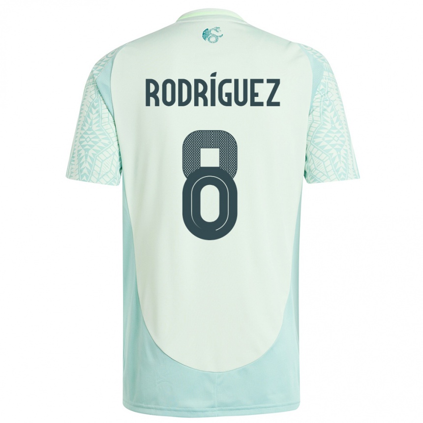 Niño Fútbol Camiseta México Carlos Rodriguez #8 Lino Verde 2ª Equipación 24-26