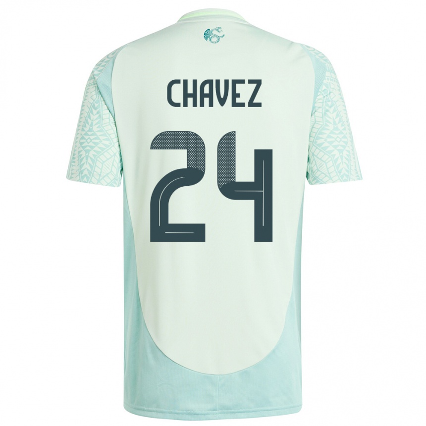 Niño Fútbol Camiseta México Luis Chavez #24 Lino Verde 2ª Equipación 24-26