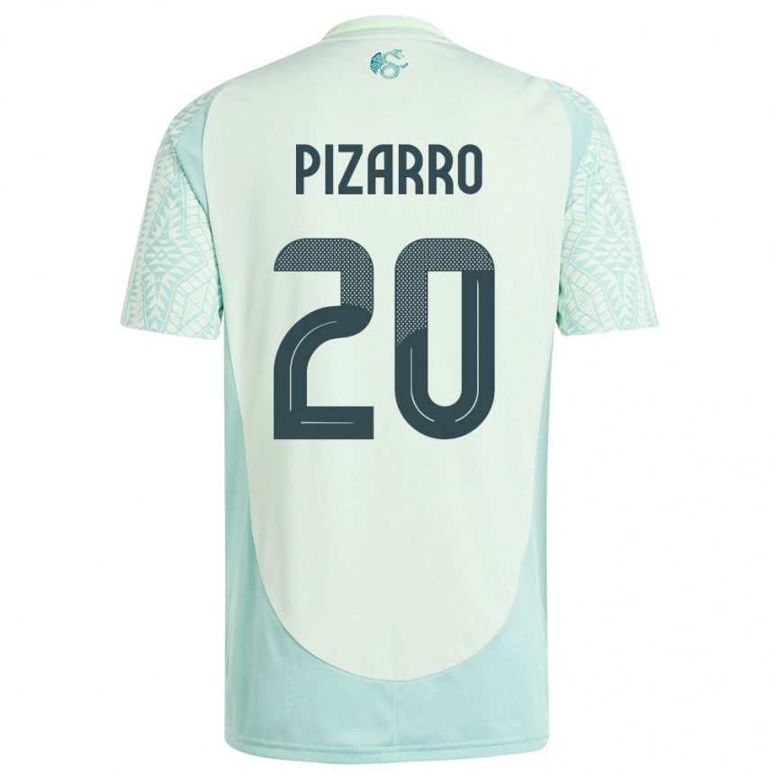 Niño Fútbol Camiseta México Rodolfo Pizarro #20 Lino Verde 2ª Equipación 24-26