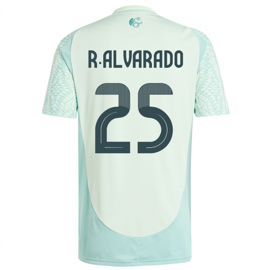 Niño Fútbol Camiseta México Roberto Alvarado #25 Lino Verde 2ª Equipación 24-26