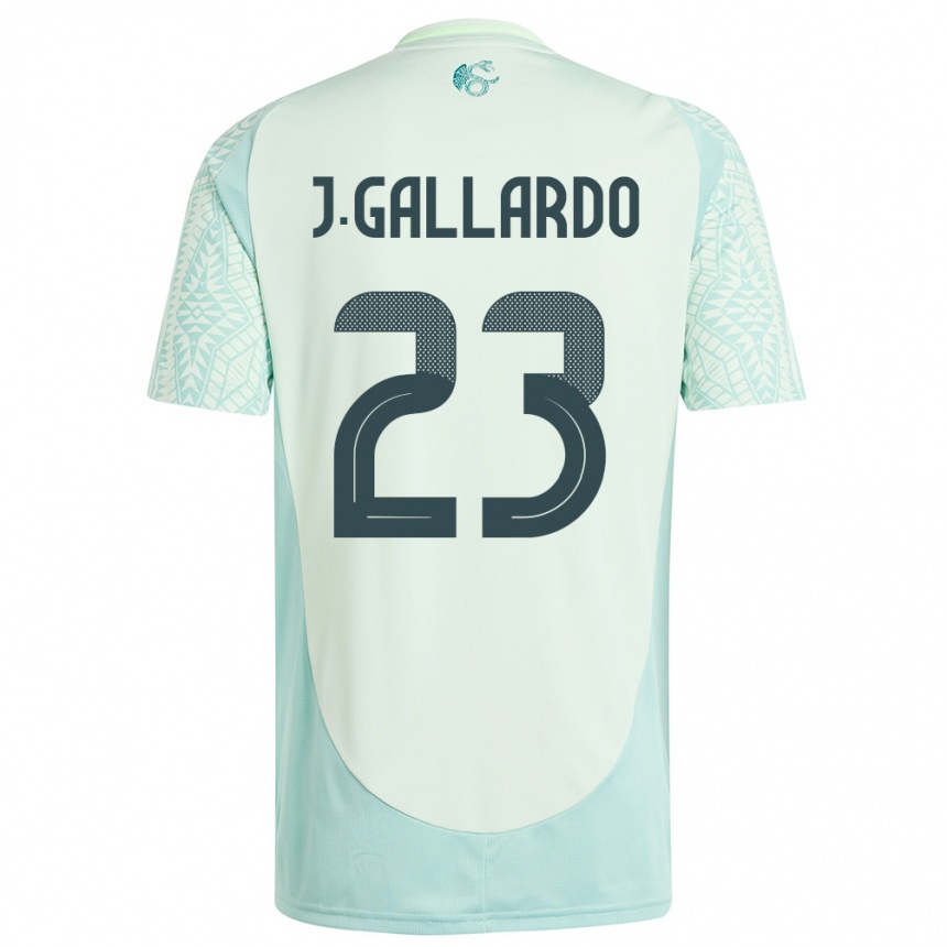 Niño Fútbol Camiseta México Jesus Gallardo #23 Lino Verde 2ª Equipación 24-26