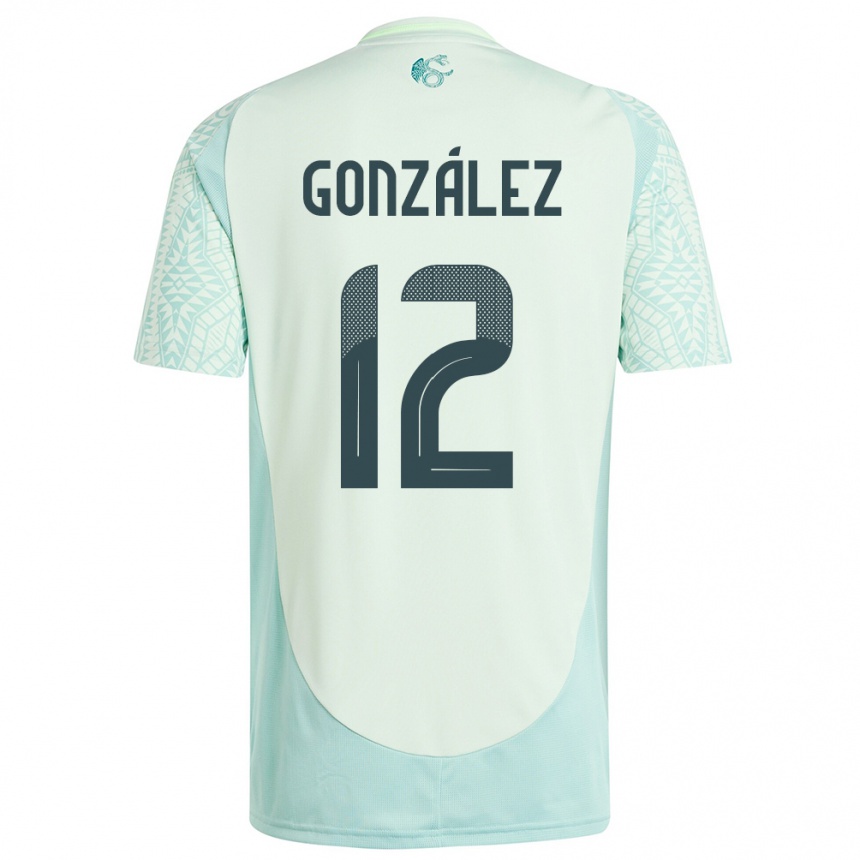 Niño Fútbol Camiseta México Itzel Gonzalez #12 Lino Verde 2ª Equipación 24-26