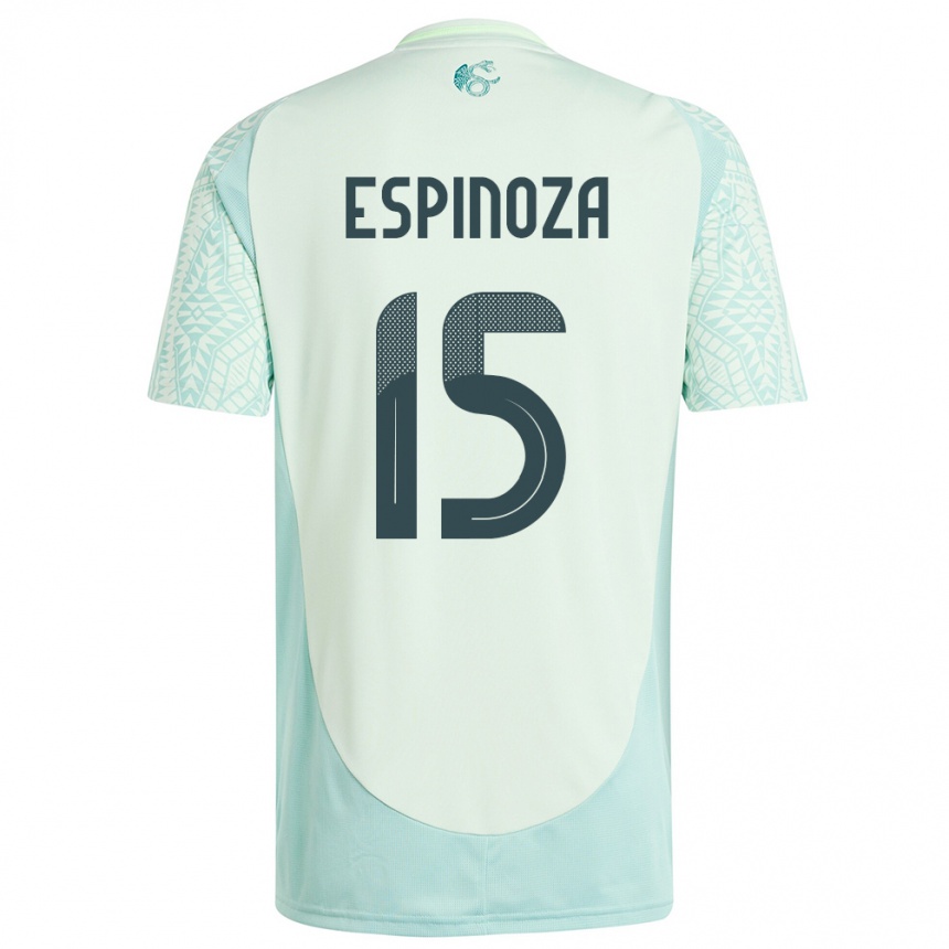 Niño Fútbol Camiseta México Greta Espinoza #15 Lino Verde 2ª Equipación 24-26