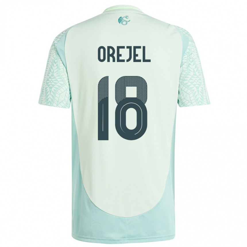 Niño Fútbol Camiseta México Jocelyn Orejel #18 Lino Verde 2ª Equipación 24-26