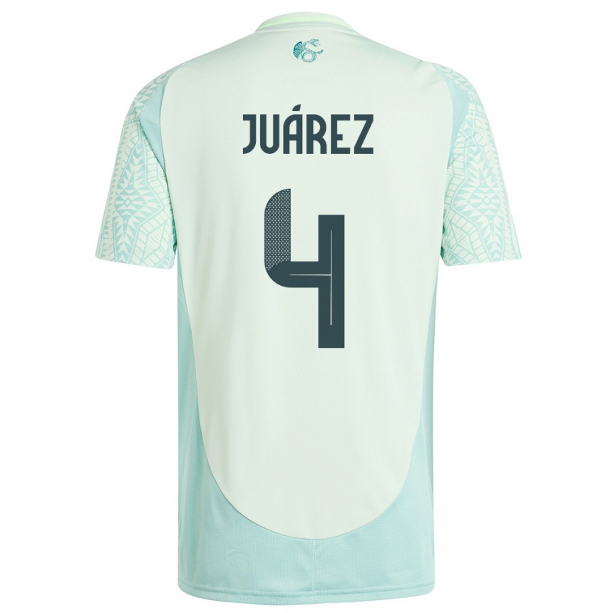 Niño Fútbol Camiseta México Ramon Juarez #4 Lino Verde 2ª Equipación 24-26