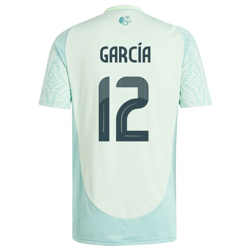 Niño Fútbol Camiseta México Eduardo Garcia #12 Lino Verde 2ª Equipación 24-26