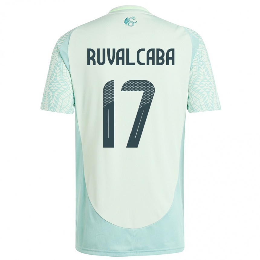 Niño Fútbol Camiseta México Jorge Ruvalcaba #17 Lino Verde 2ª Equipación 24-26