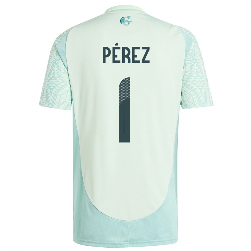 Niño Fútbol Camiseta México Emiliano Perez #1 Lino Verde 2ª Equipación 24-26