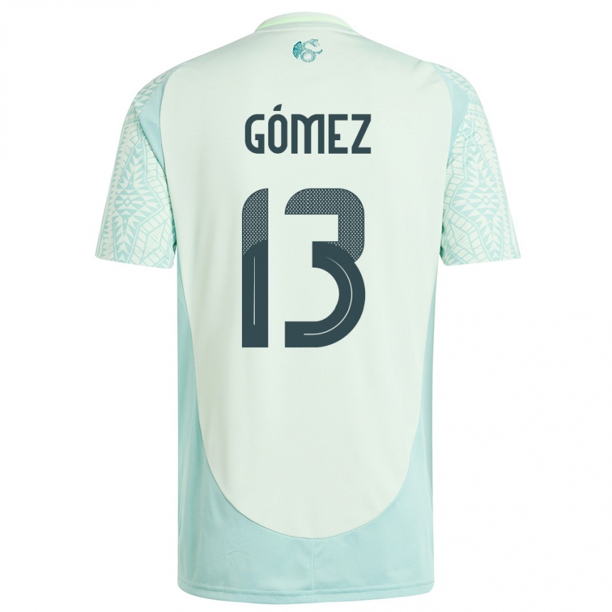 Niño Fútbol Camiseta México Diego Gomez #13 Lino Verde 2ª Equipación 24-26