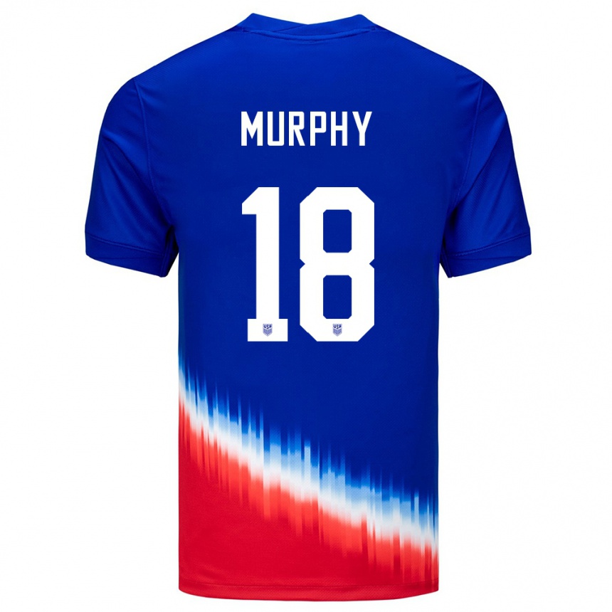 Niño Fútbol Camiseta Estados Unidos Casey Murphy #18 Azul 2ª Equipación 24-26