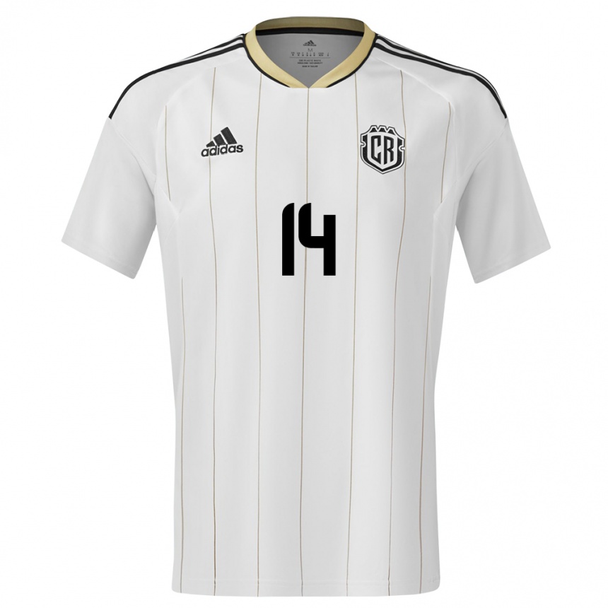 Niño Fútbol Camiseta Costa Rica Orlando Galo #14 Blanco 2ª Equipación 24-26