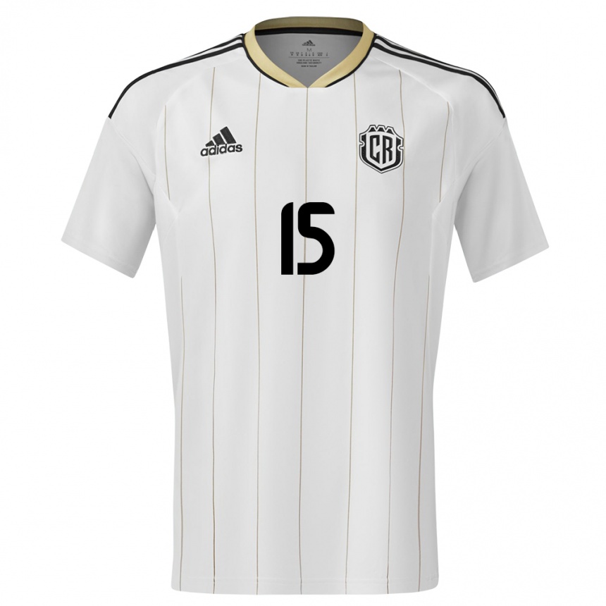 Niño Fútbol Camiseta Costa Rica Cristin Granados #15 Blanco 2ª Equipación 24-26