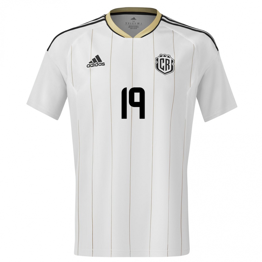 Niño Fútbol Camiseta Costa Rica Fabricio Aleman #19 Blanco 2ª Equipación 24-26