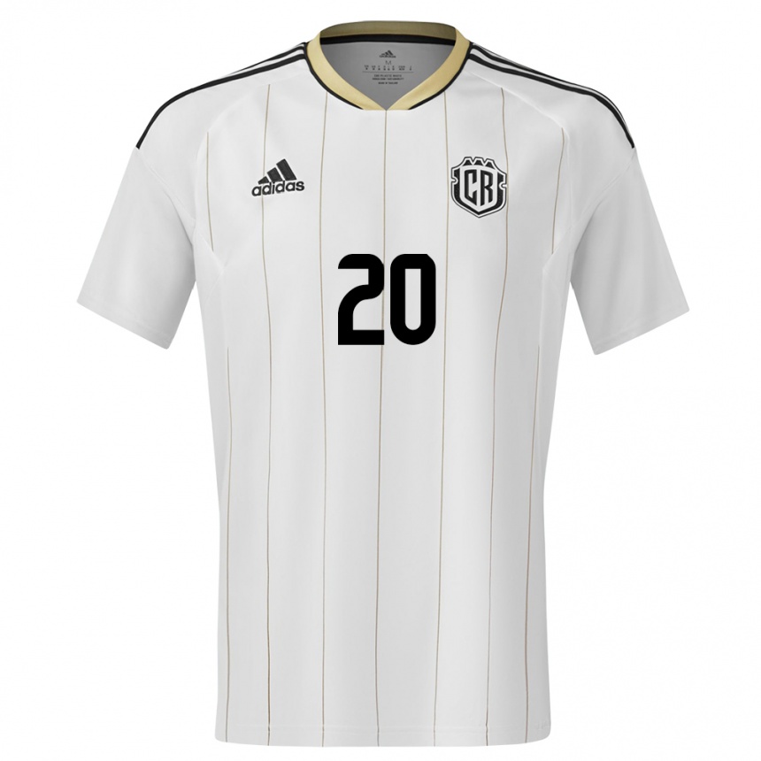 Niño Fútbol Camiseta Costa Rica Enyel Escoe #20 Blanco 2ª Equipación 24-26