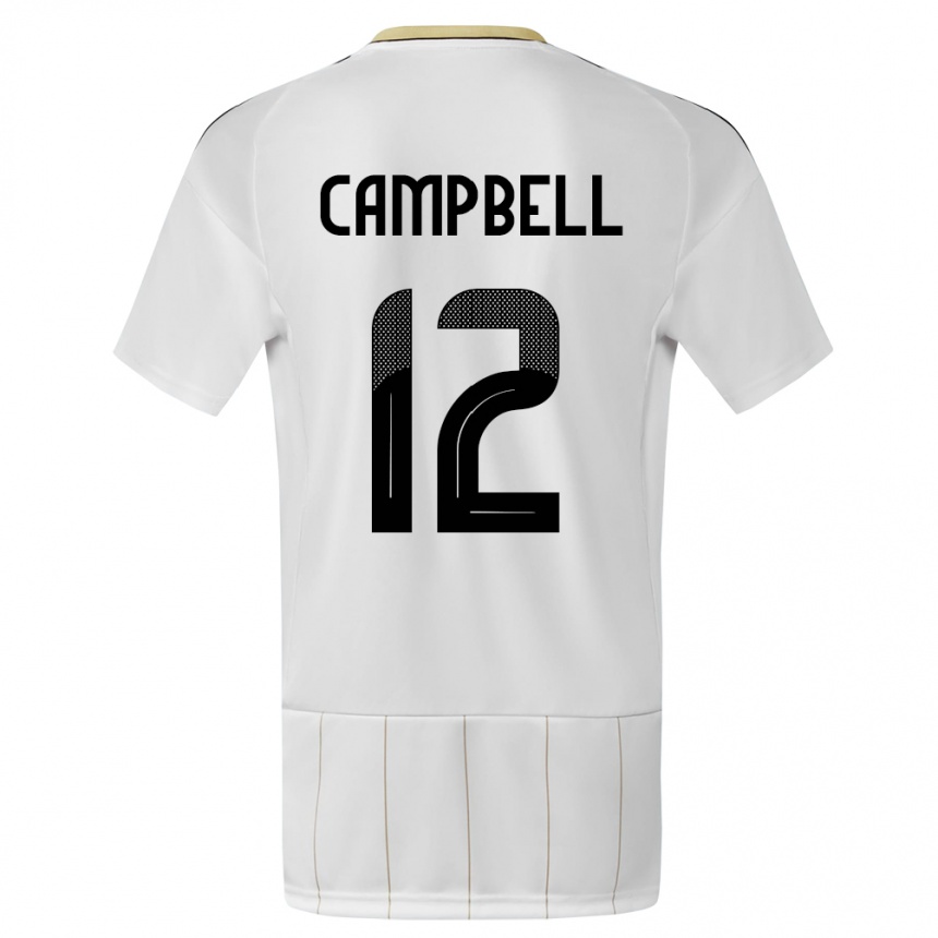 Niño Fútbol Camiseta Costa Rica Joel Campbell #12 Blanco 2ª Equipación 24-26