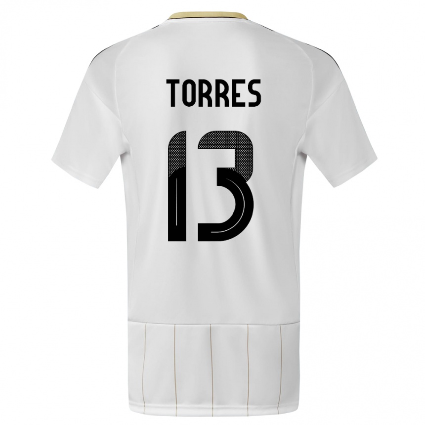 Niño Fútbol Camiseta Costa Rica Gerson Torres #13 Blanco 2ª Equipación 24-26