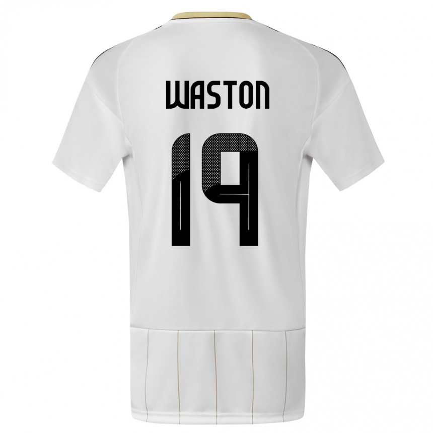 Niño Fútbol Camiseta Costa Rica Kendall Waston #19 Blanco 2ª Equipación 24-26