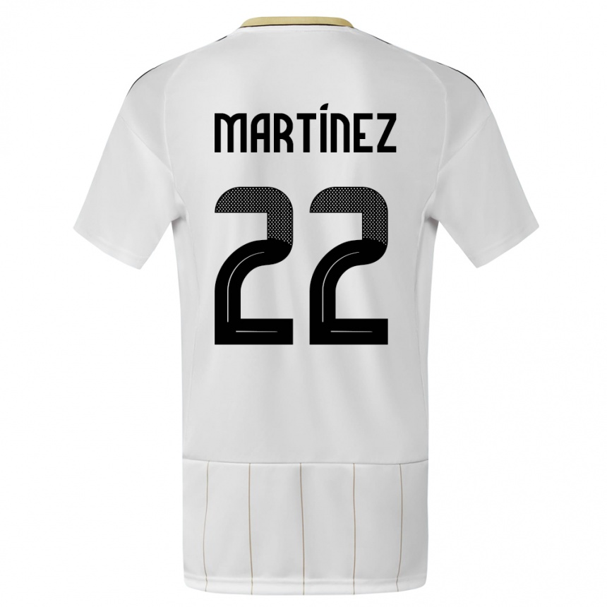 Niño Fútbol Camiseta Costa Rica Carlos Martinez #22 Blanco 2ª Equipación 24-26