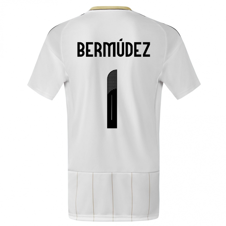 Niño Fútbol Camiseta Costa Rica Noelia Bermudez #1 Blanco 2ª Equipación 24-26