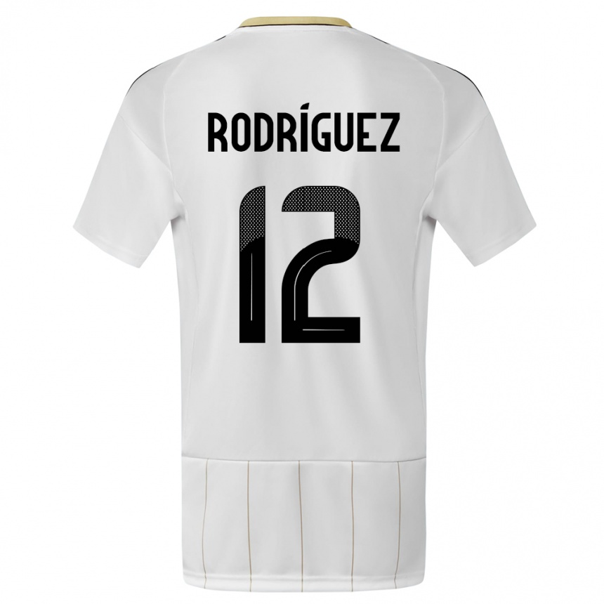 Niño Fútbol Camiseta Costa Rica Lixy Rodriguez #12 Blanco 2ª Equipación 24-26