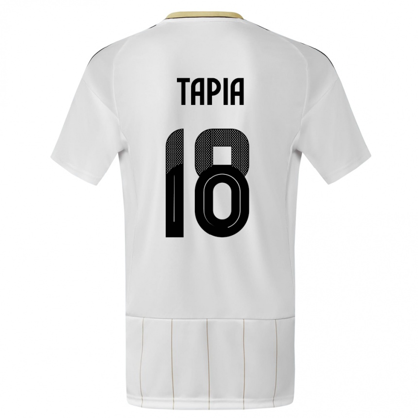 Niño Fútbol Camiseta Costa Rica Priscilla Tapia #18 Blanco 2ª Equipación 24-26