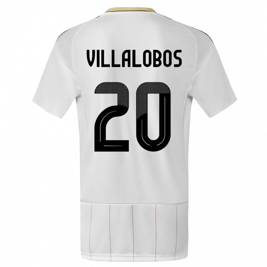 Niño Fútbol Camiseta Costa Rica Fabiola Villalobos #20 Blanco 2ª Equipación 24-26