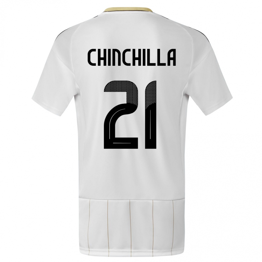 Niño Fútbol Camiseta Costa Rica Viviana Chinchilla #21 Blanco 2ª Equipación 24-26