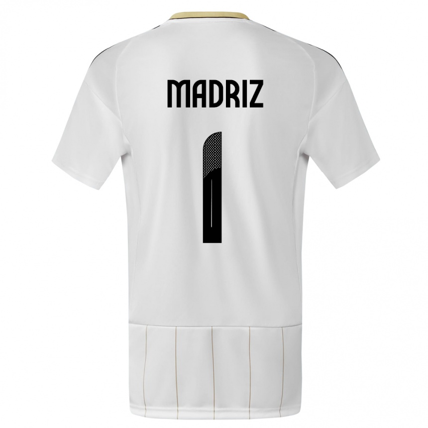 Niño Fútbol Camiseta Costa Rica Abraham Madriz #1 Blanco 2ª Equipación 24-26