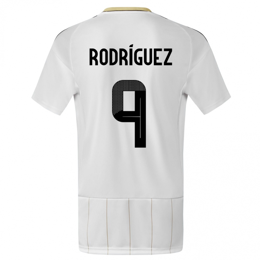 Niño Fútbol Camiseta Costa Rica Doryan Rodriguez #9 Blanco 2ª Equipación 24-26