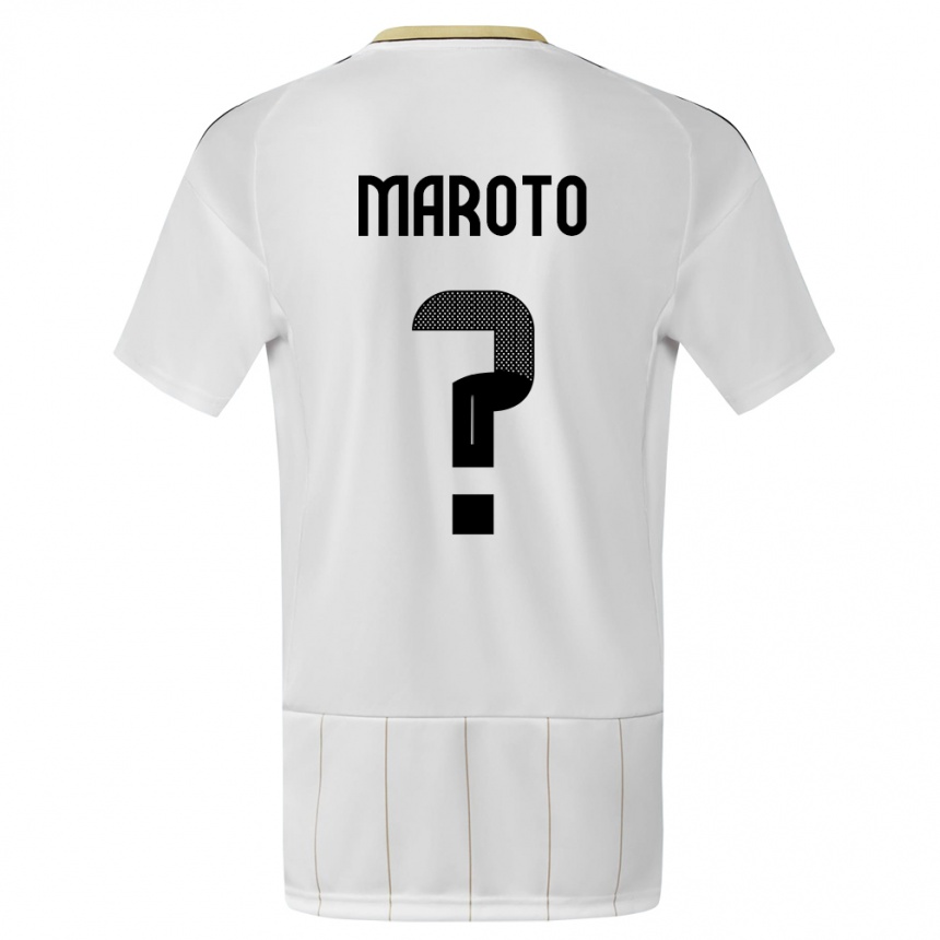 Niño Fútbol Camiseta Costa Rica Victor Maroto #0 Blanco 2ª Equipación 24-26