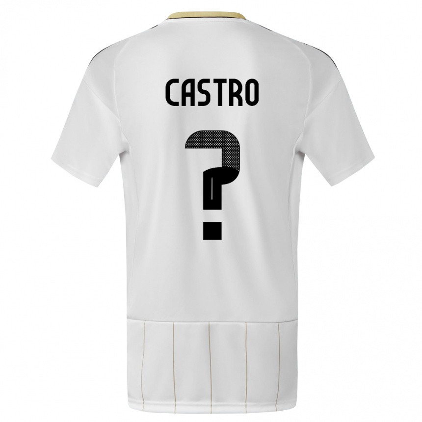 Niño Fútbol Camiseta Costa Rica Mathias Castro #0 Blanco 2ª Equipación 24-26