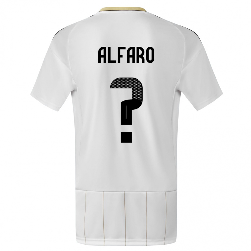 Niño Fútbol Camiseta Costa Rica Juan Alfaro #0 Blanco 2ª Equipación 24-26