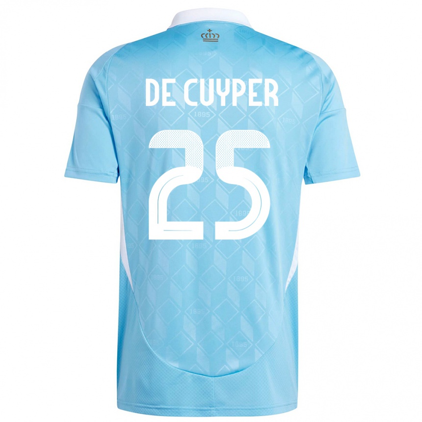 Niño Fútbol Camiseta Bélgica Maxim De Cuyper #25 Azul 2ª Equipación 24-26