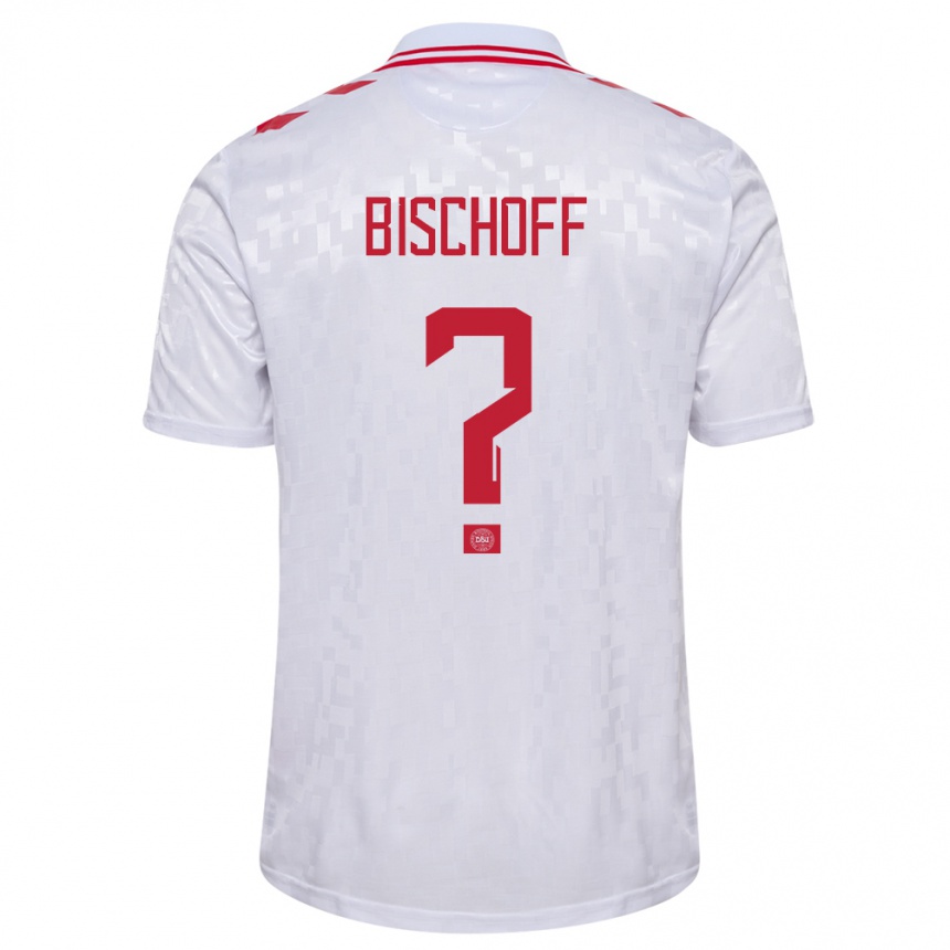 Niño Fútbol Camiseta Dinamarca Clement Bischoff #0 Blanco 2ª Equipación 24-26